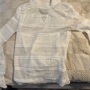 White Sheer Lace Blouse